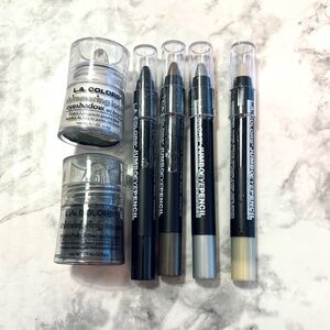 Lot of 6 New Unopened L.A. Colors Eye Makeup Eyeshadow and Eyeliner Pencils